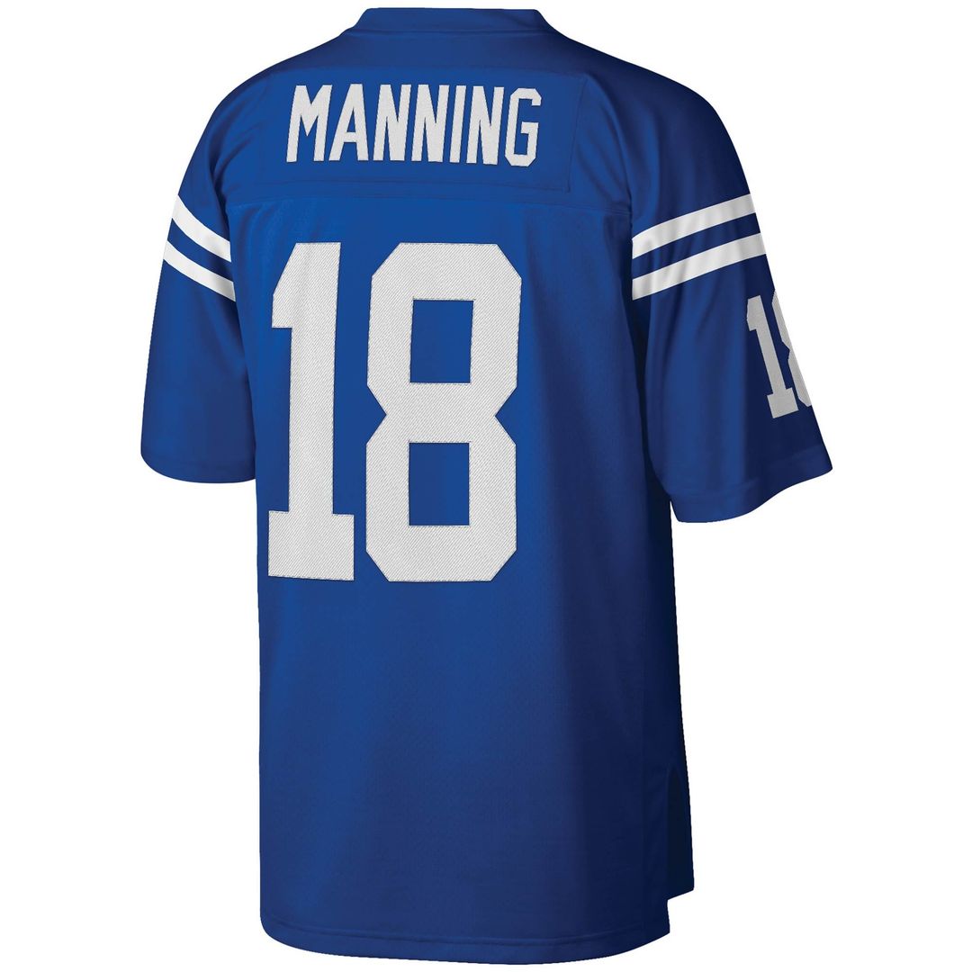 Men's Mitchell & Ness Indianapolis Colts Peyton Manning Royal Legacy Replica NFL Jersey