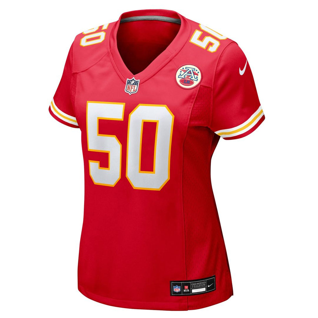 Women's Nike Kansas City Chiefs Brandon George Red Team Game NFL Jersey