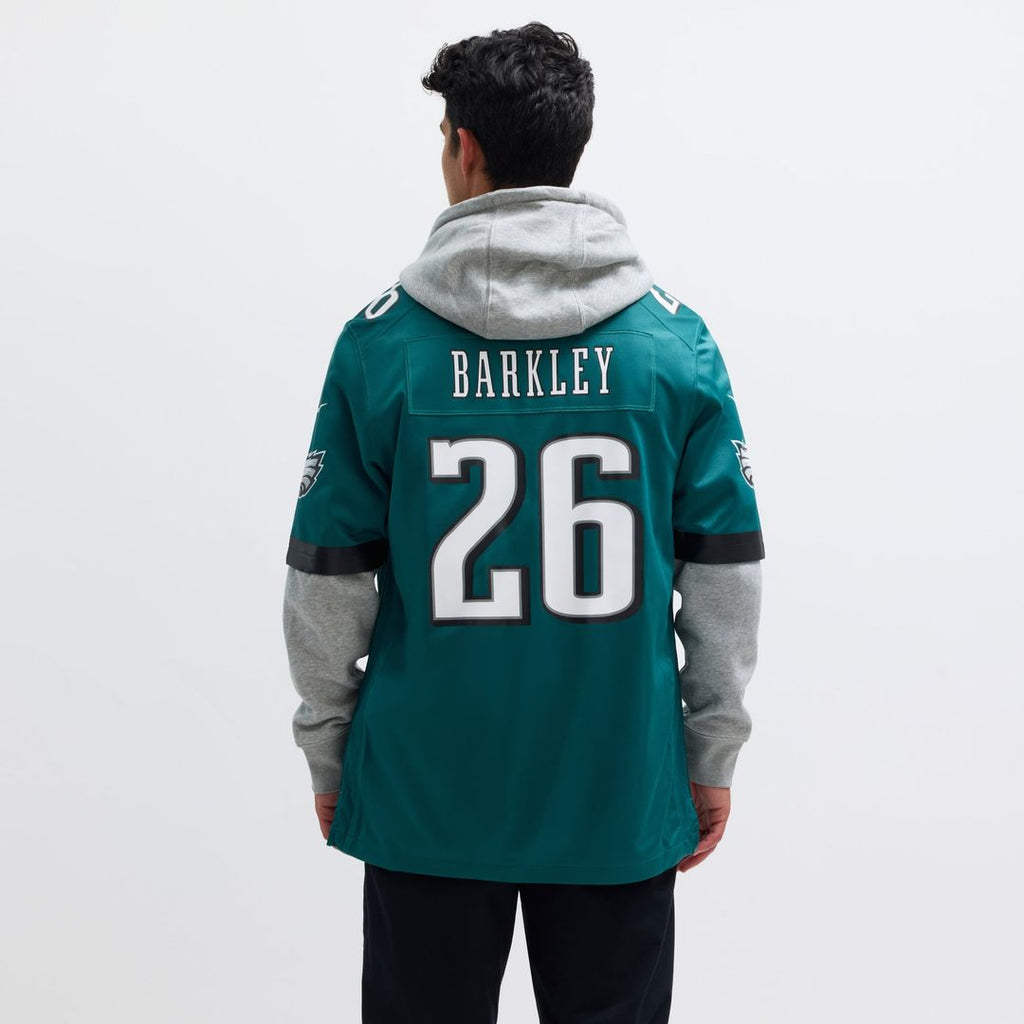 Men's Nike Philadelphia Eagles Saquon Barkley Midnight Green Game Player NFL Jersey