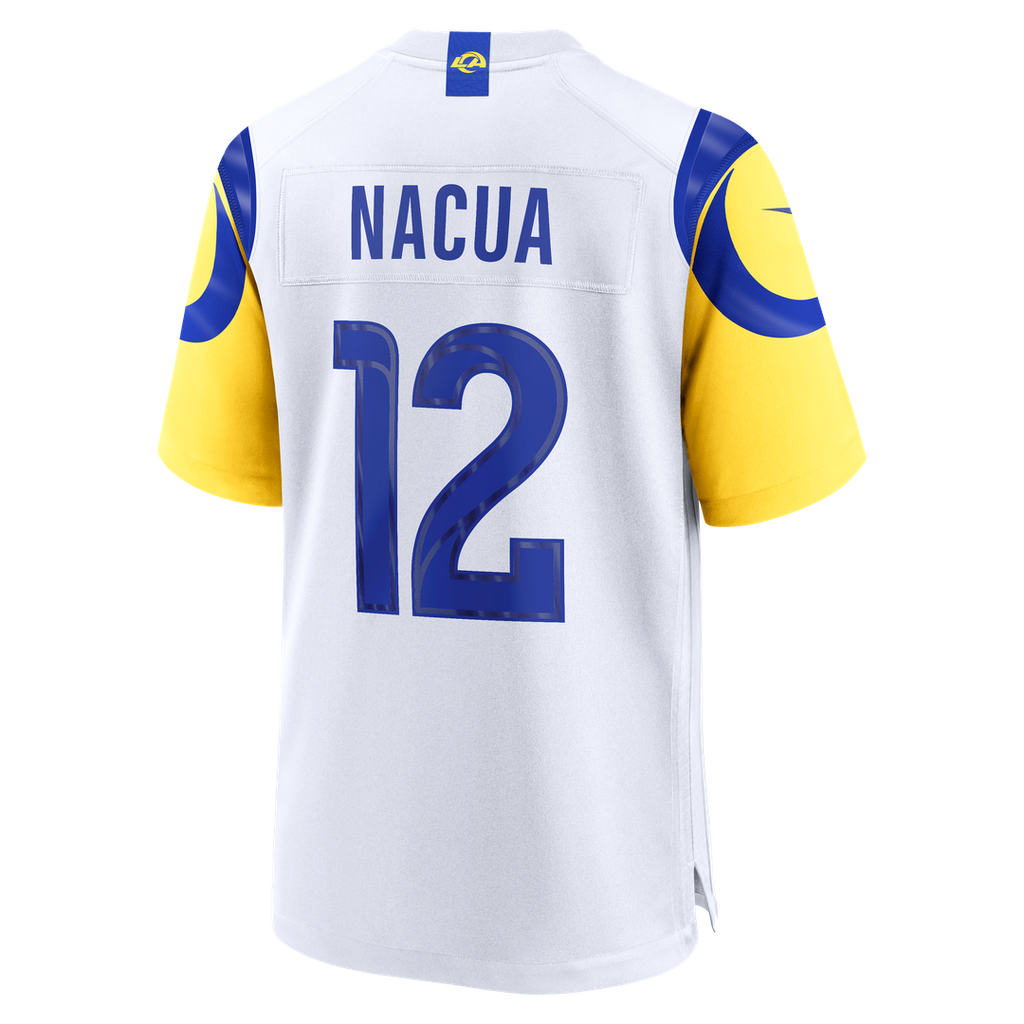 Men's Nike Los Angeles Rams Puka Nacua White Game Player NFL Jersey