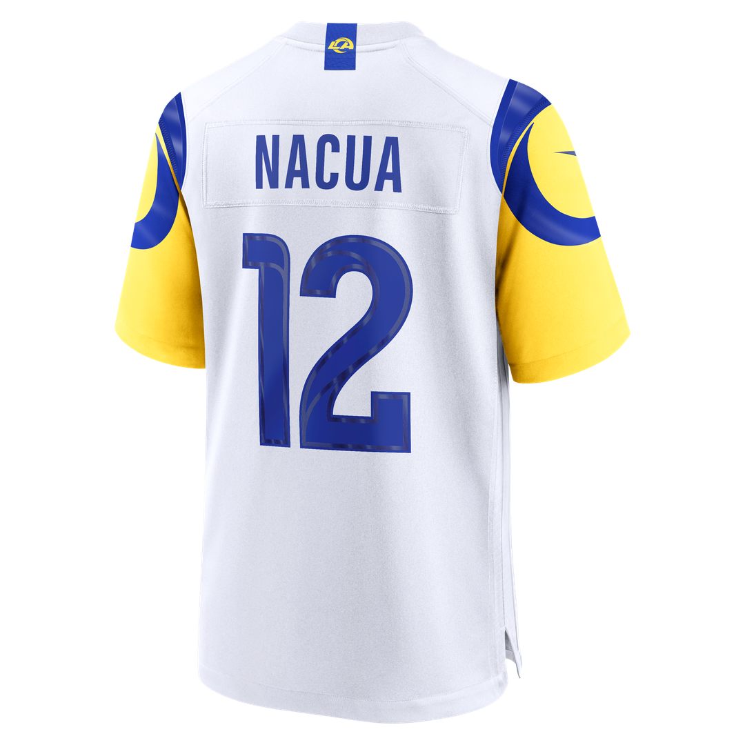 Men's Nike Los Angeles Rams Puka Nacua White Game Player NFL Jersey