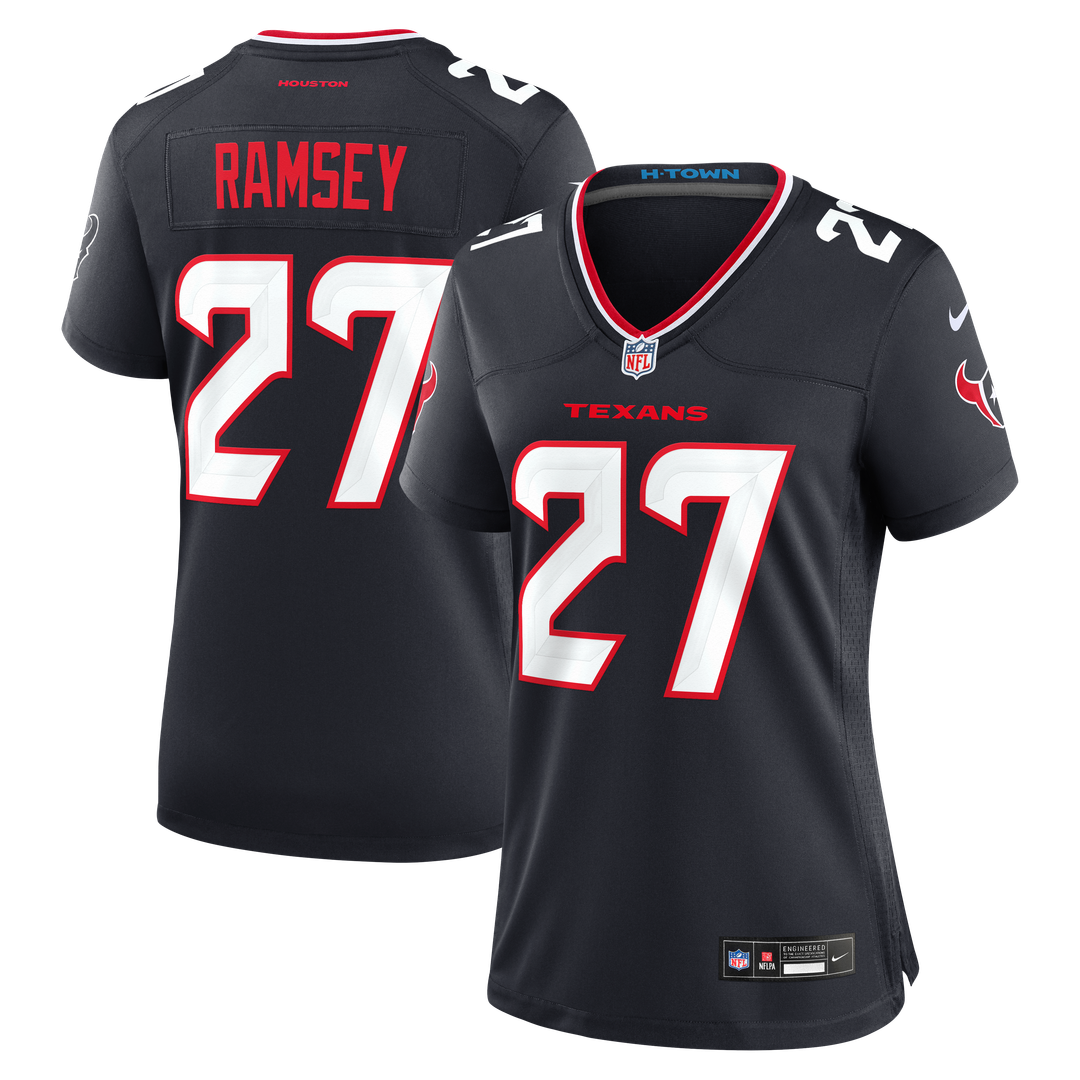 Women's Nike Houston Texans Kamari Ramsey Navy Team Game NFL Jersey