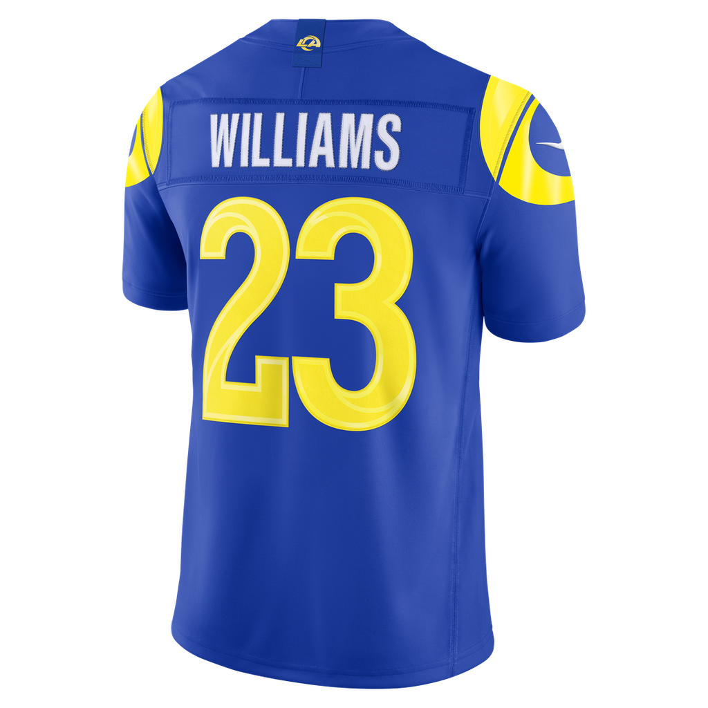Men's Nike Los Angeles Rams Kyren Williams Royal Vapor F.U.S.E. Stitched Limited NFL Jersey