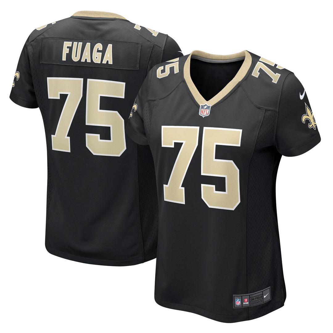 Women's Nike New Orleans Saints Taliese Fuaga Black Game NFL Jersey