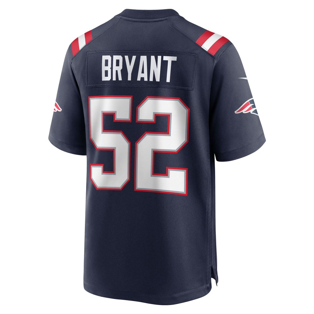 Men's Nike New England Patriots Marcus Bryant Navy Team Game NFL Jersey