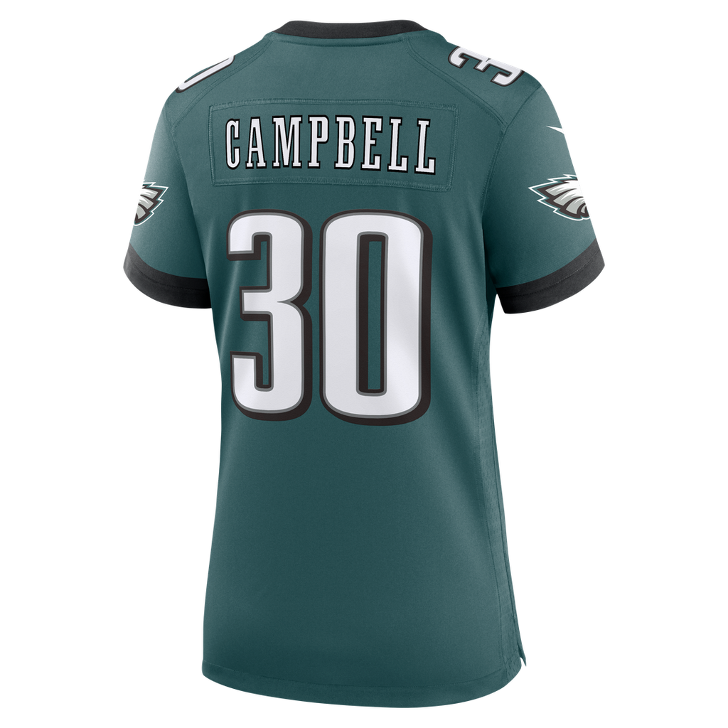 Women's Nike Philadelphia Eagles Jihaad Campbell Midnight Green Team Game NFL Jersey