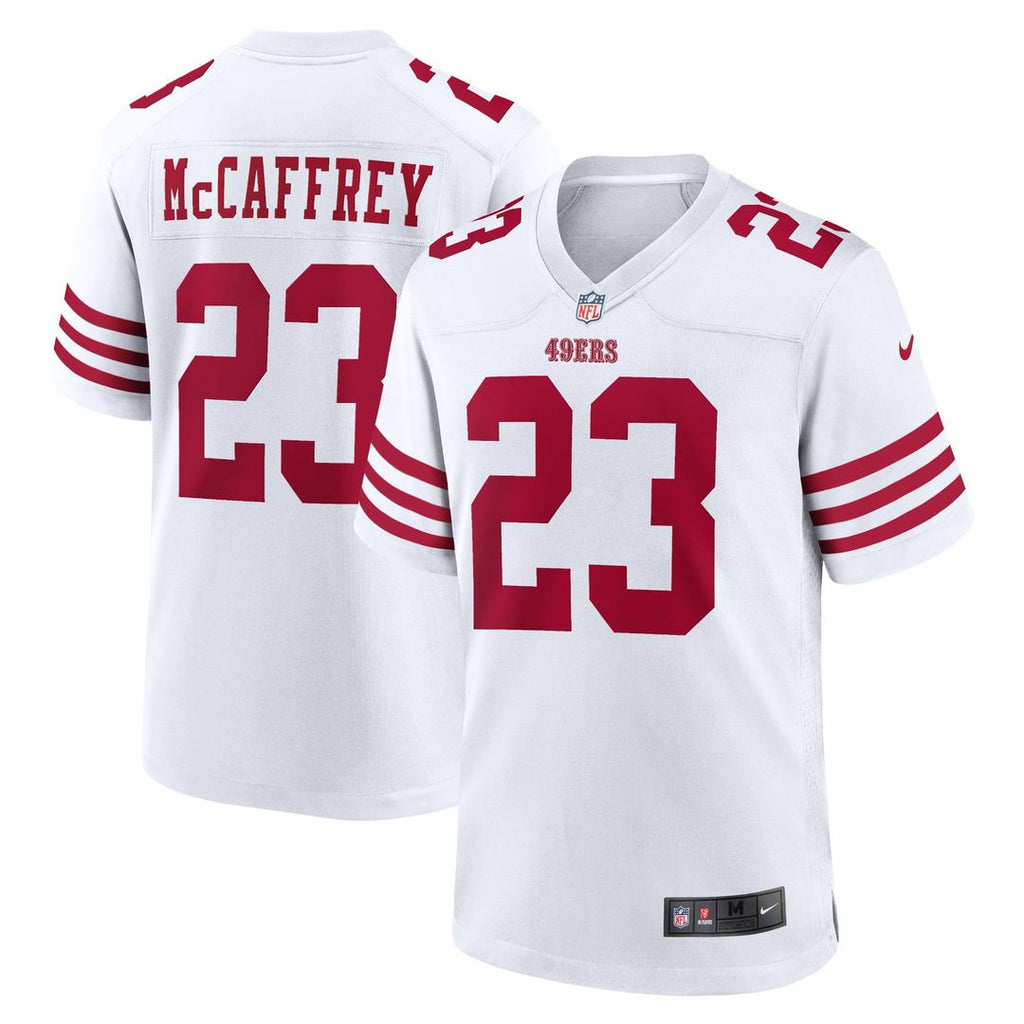 Men's Nike San Francisco 49ers Christian McCaffrey White Game Player NFL Jersey