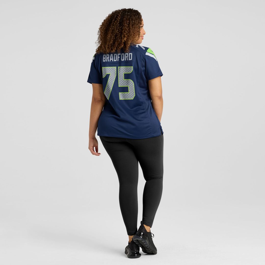Women's Nike Seattle Seahawks Anthony Bradford College Navy Team Game NFL Jersey