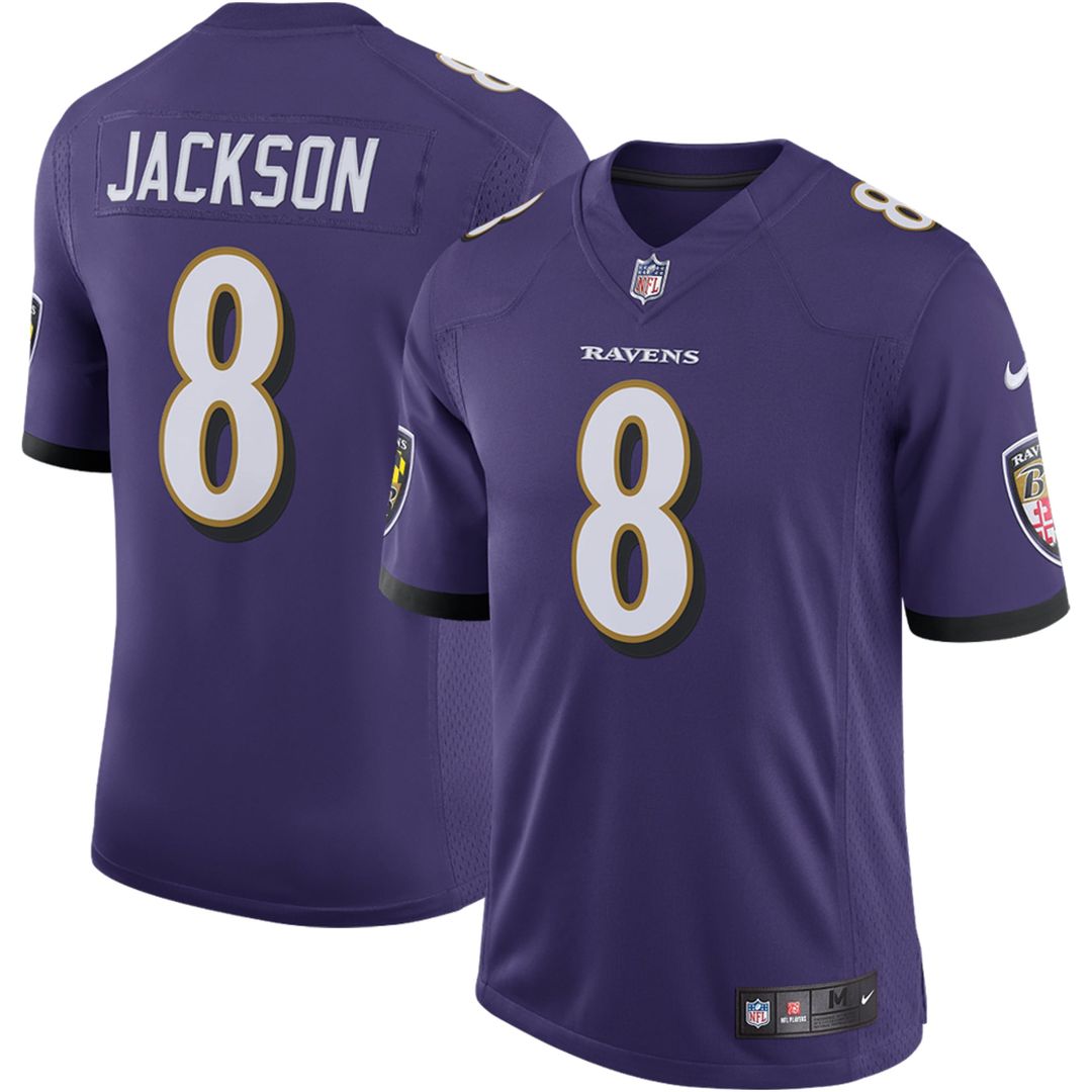 Men's Nike Baltimore Ravens Lamar Jackson Purple Speed Machine Limited NFL Jersey