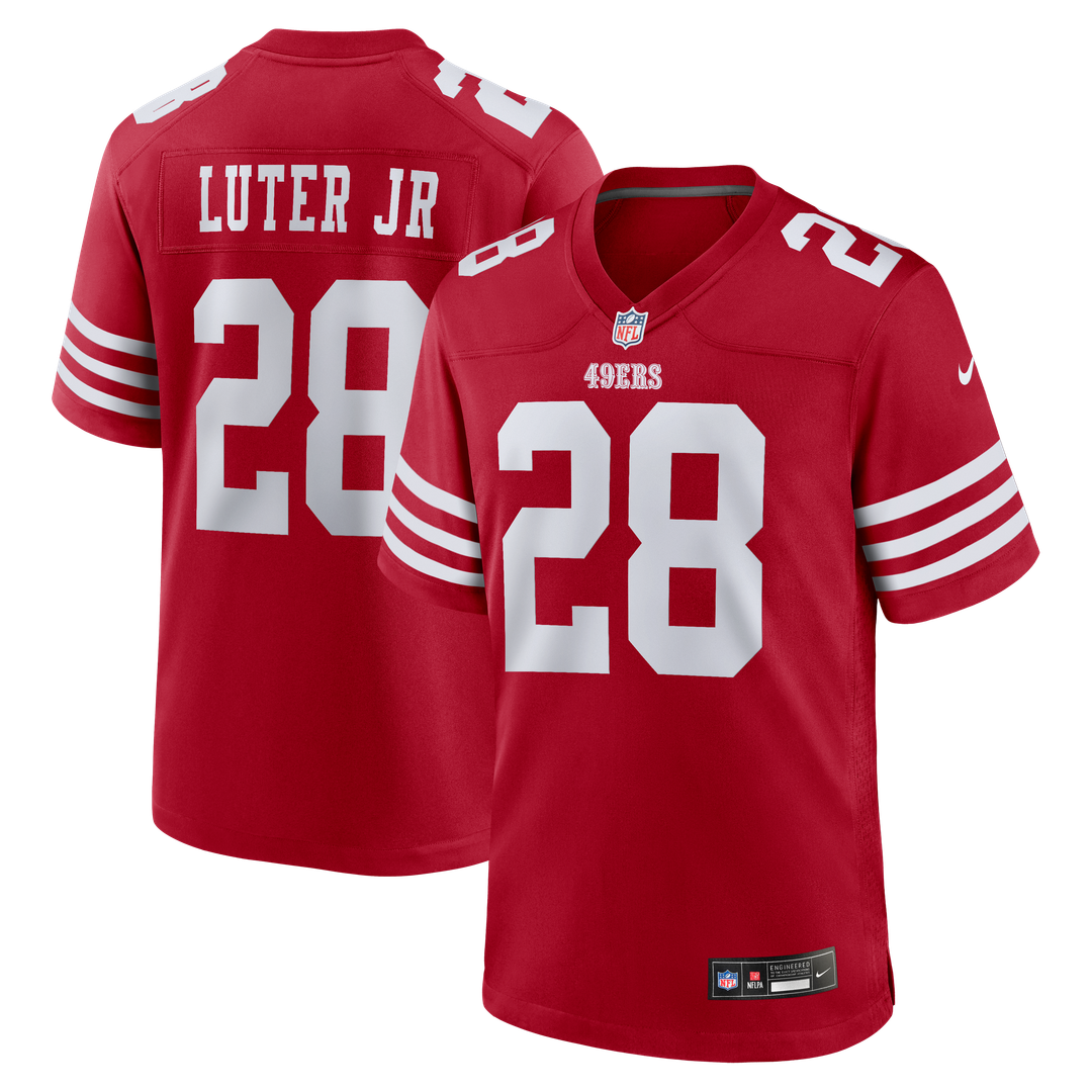 Men's Nike San Francisco 49ers Darrell Luter Jr. Scarlet Game NFL Jersey