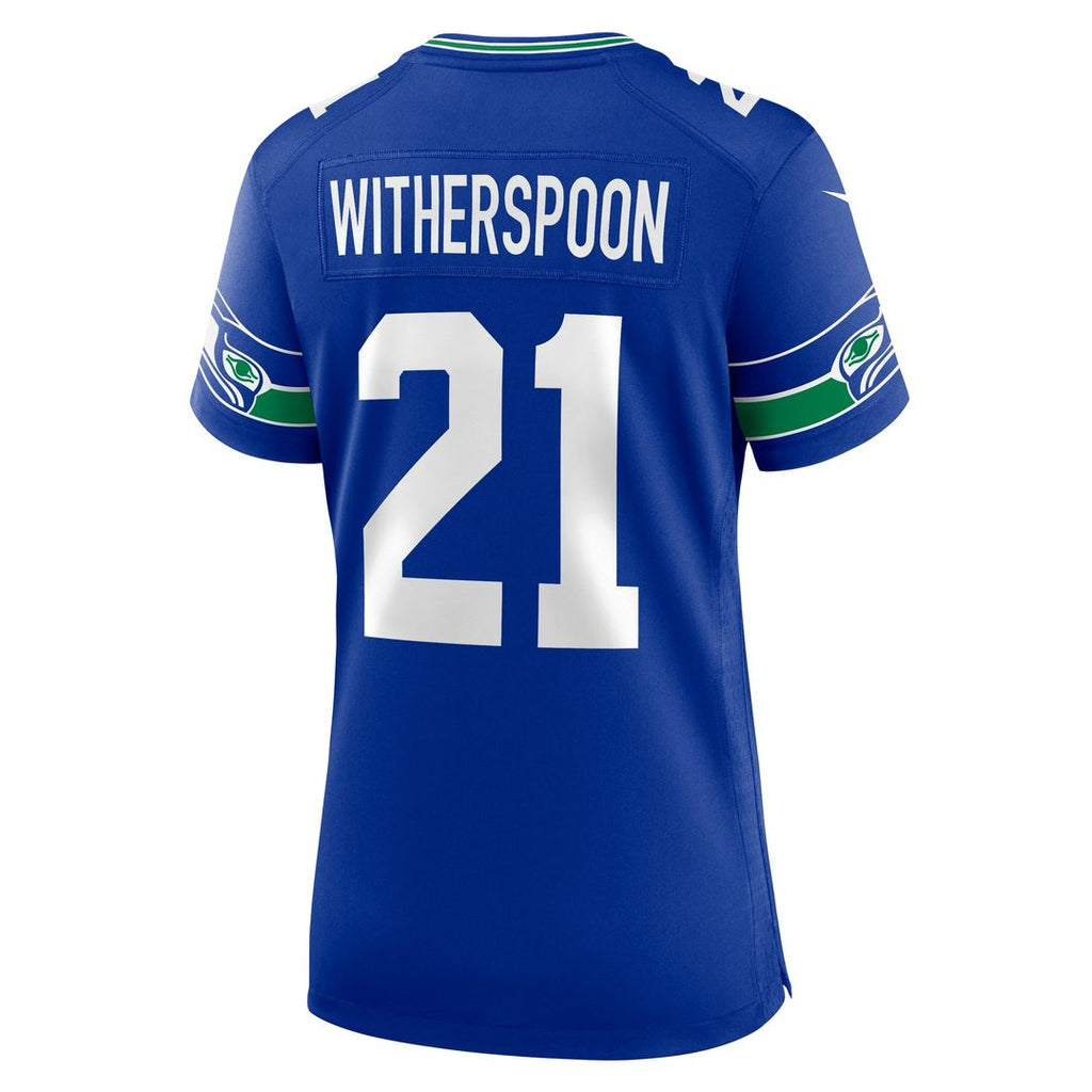 Women's Nike Seattle Seahawks Devon Witherspoon Royal Alternate 50th Season Game NFL Jersey