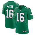 Men's Nike Philadelphia Eagles Tanner McKee Kelly Green Alternate Game NFL Jersey
