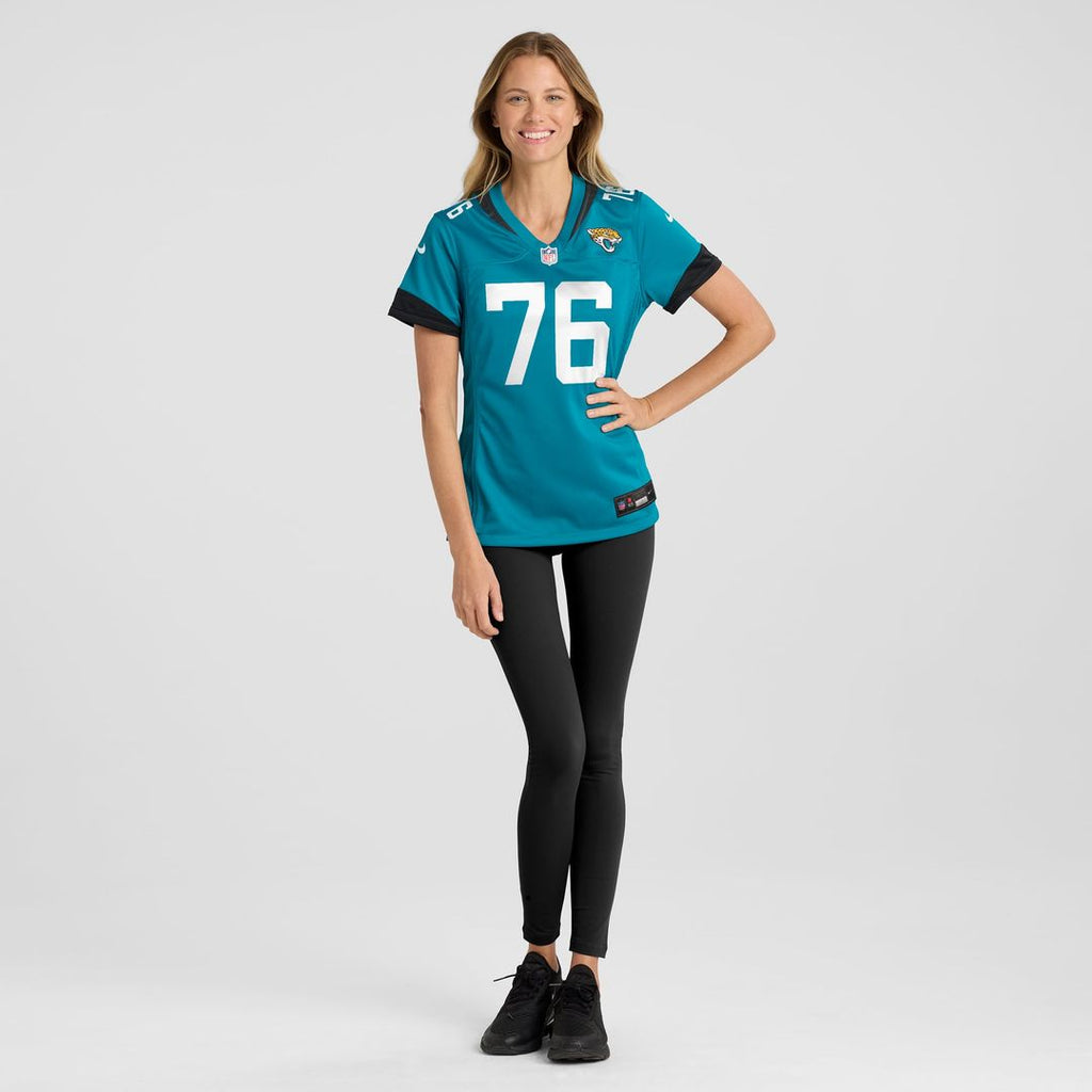 Women's Nike Jacksonville Jaguars Ezra Cleveland Teal Game NFL Jersey