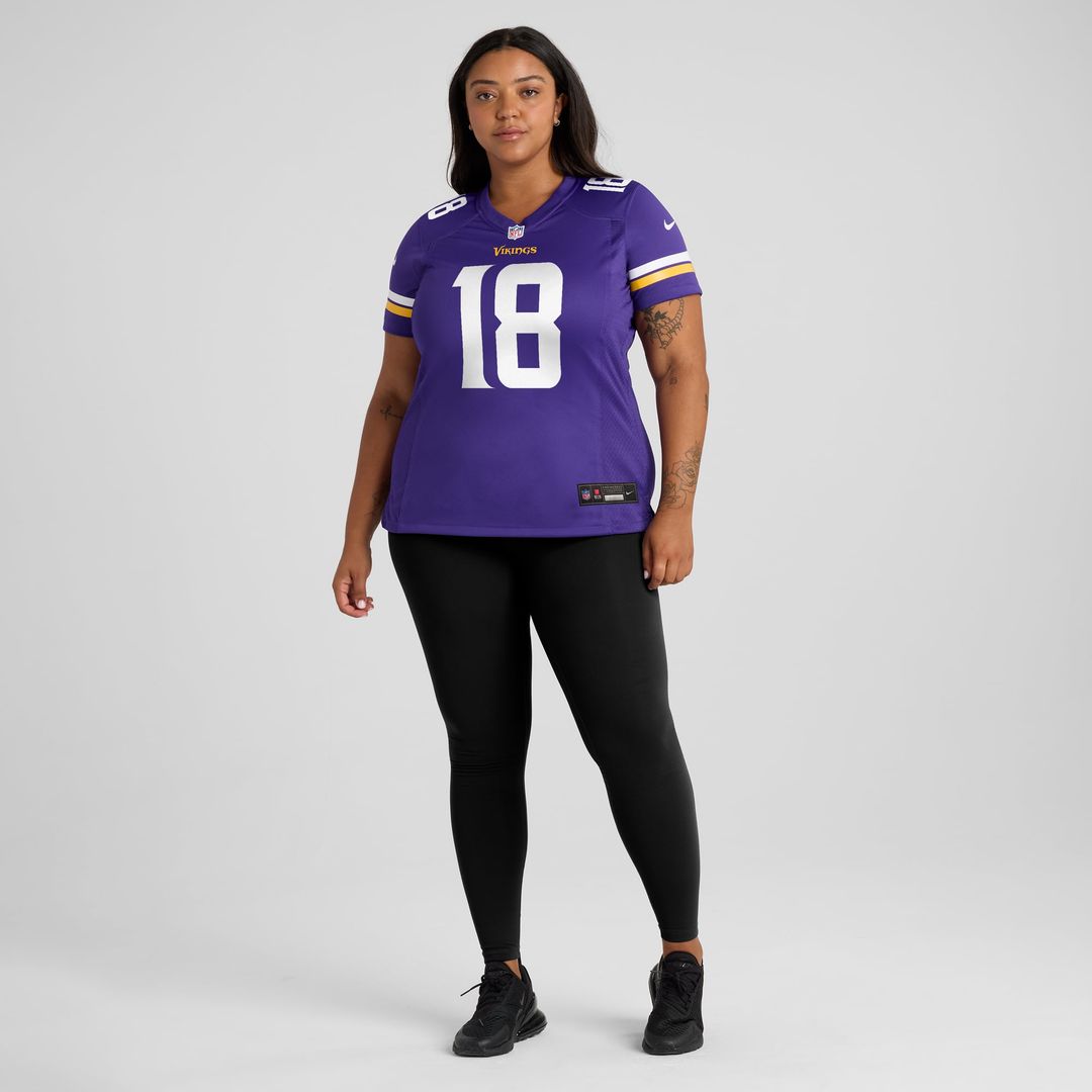 Women's Nike Minnesota Vikings Justin Jefferson Purple Game NFL Jersey