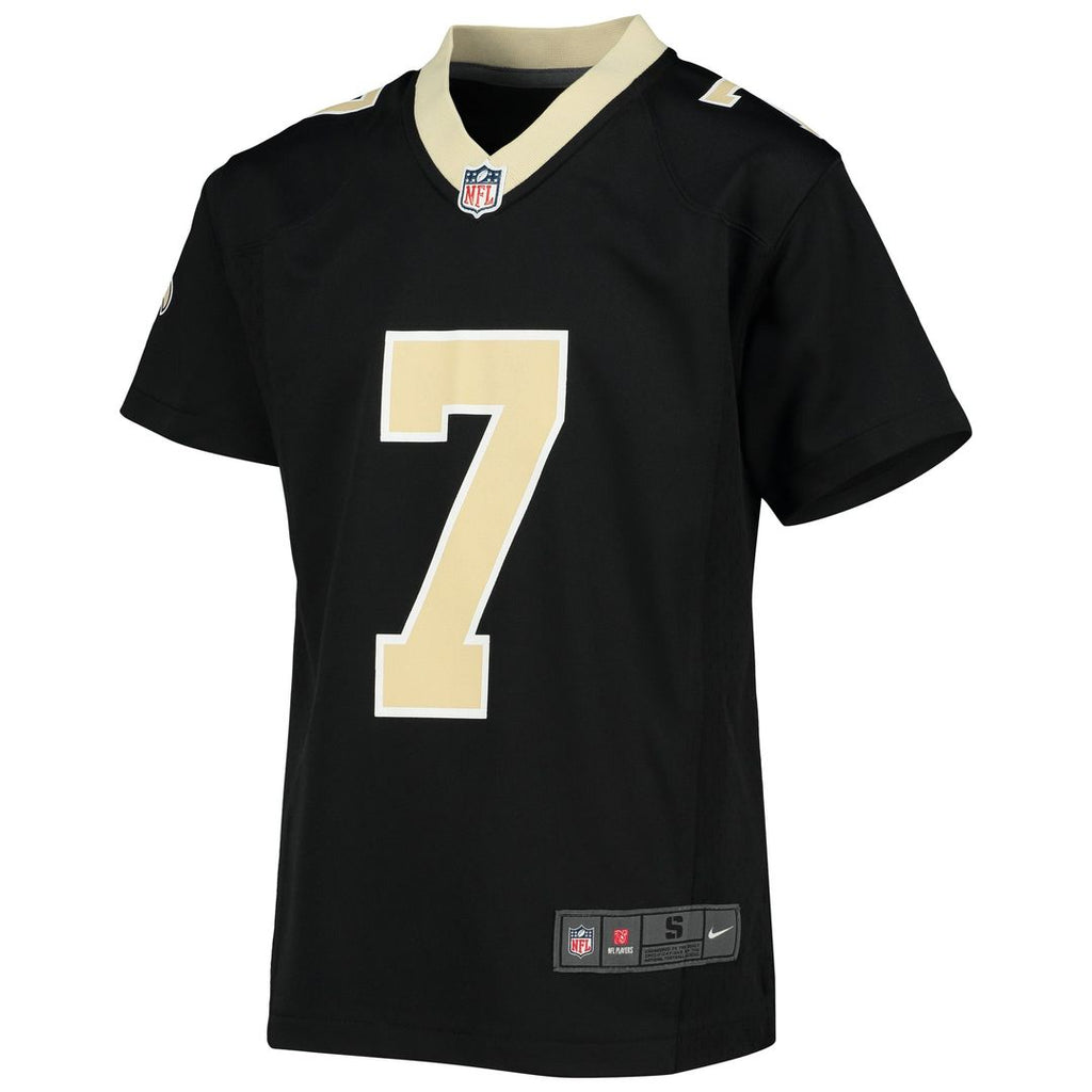 Youth Nike New Orleans Saints Taysom Hill Black Game NFL Jersey