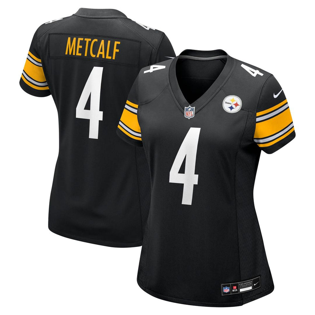 Women's Nike Pittsburgh Steelers DK Metcalf Black Team Game NFL Jersey