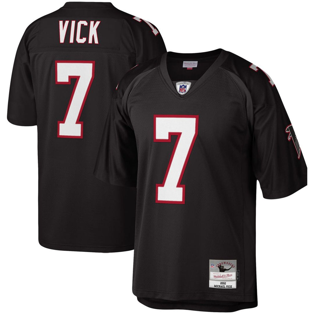 Men's Mitchell & Ness Atlanta Falcons Michael Vick Black Legacy Replica NFL Jersey
