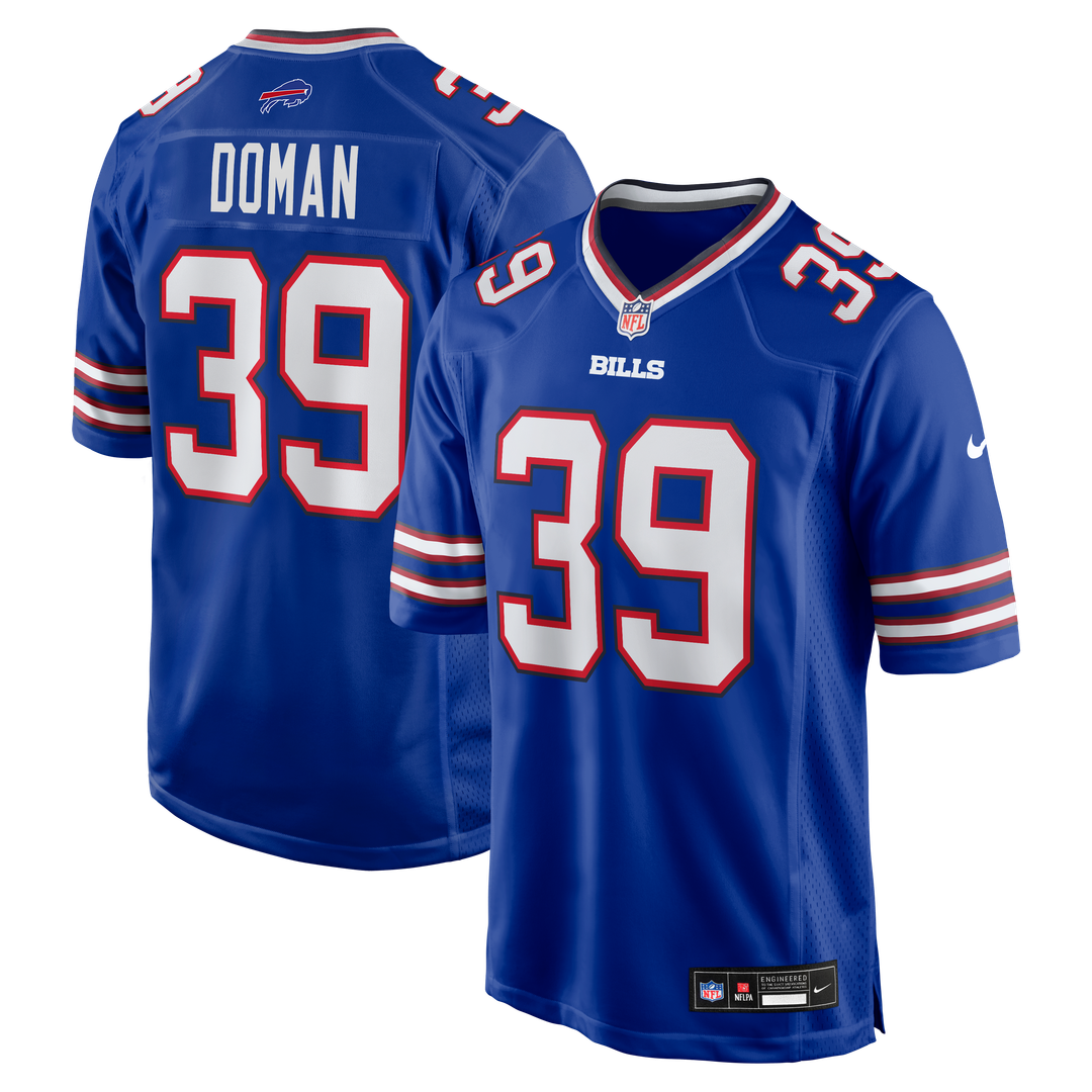 Men's Nike Buffalo Bills Tommy Doman Royal Team Game NFL Jersey