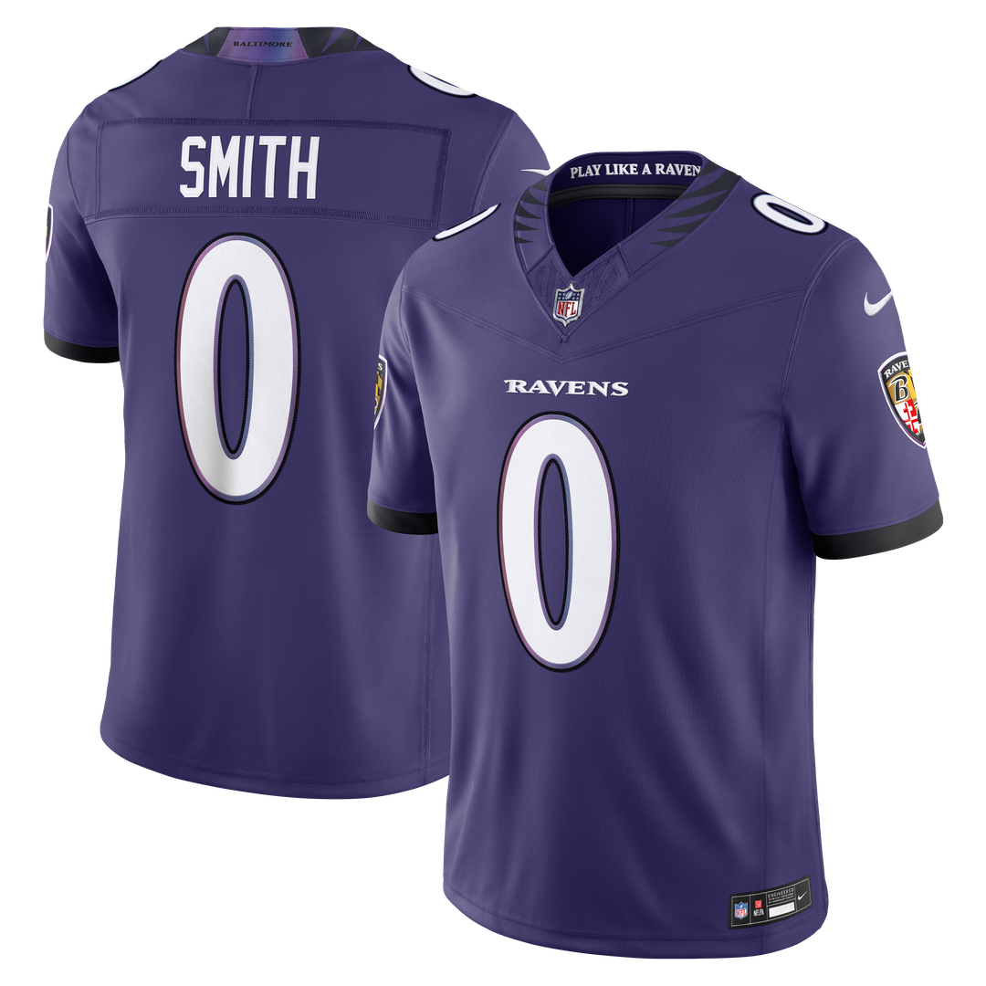 Men's Nike Baltimore Ravens Roquan Smith Purple Vapor F.U.S.E. Stitched Limited NFL Jersey