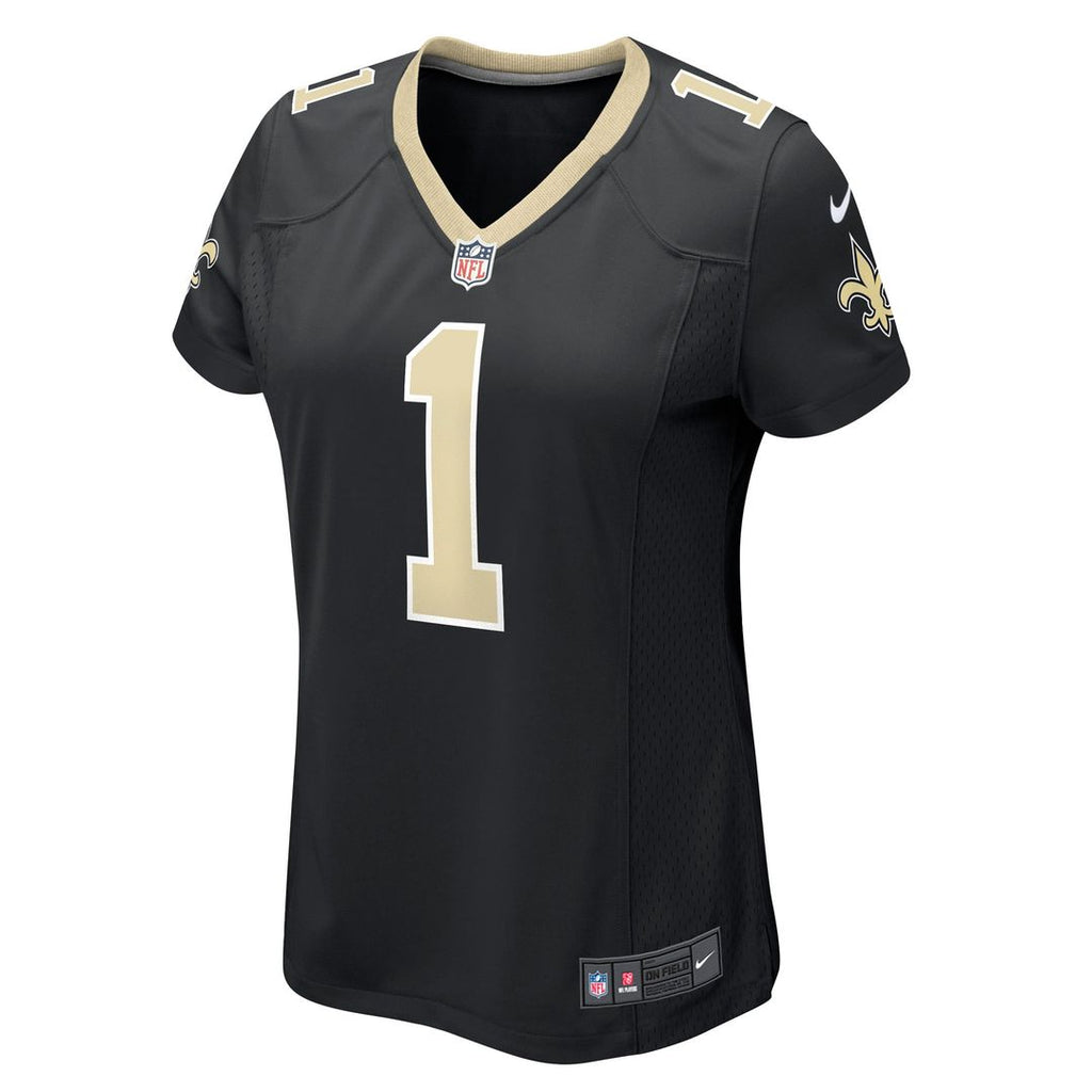 Women's Nike New Orleans Saints Number 1 Bride Black Game NFL Jersey