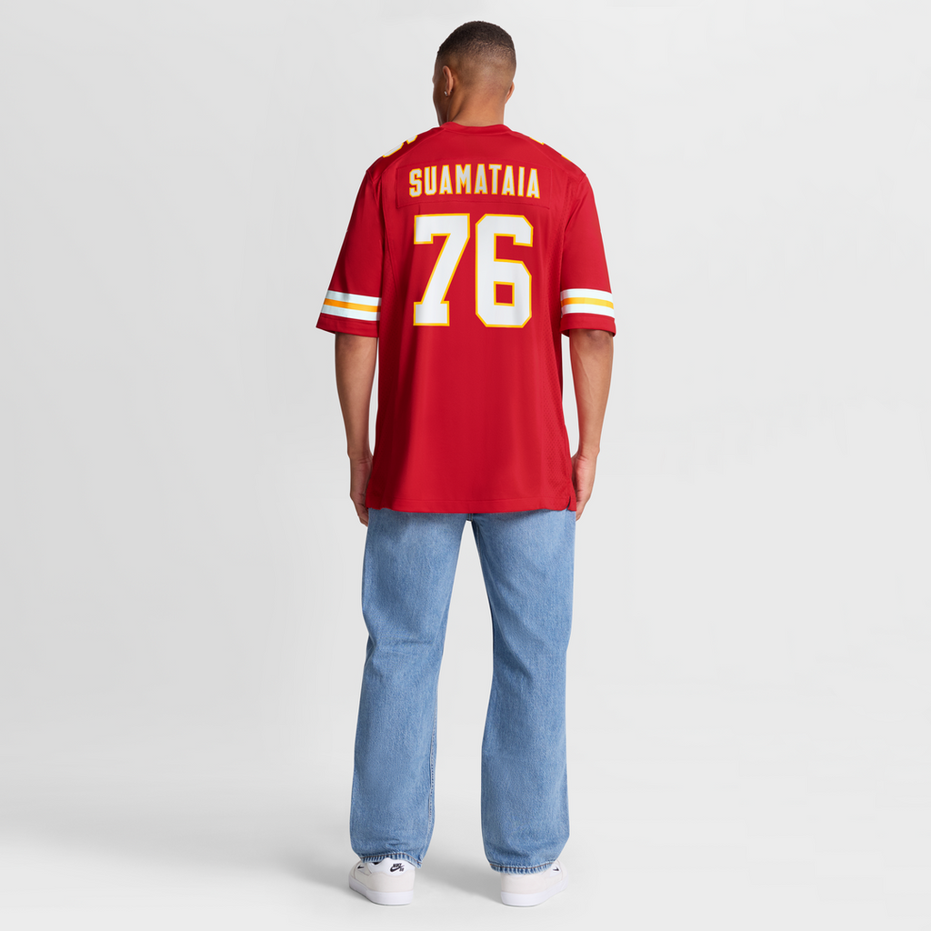 Men's Nike Kansas City Chiefs Kingsley Suamataia Red Game NFL Jersey
