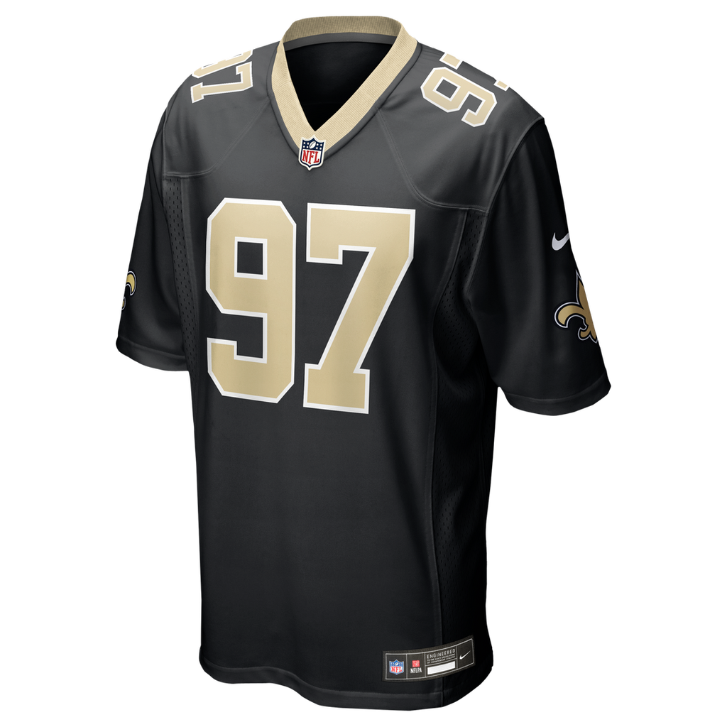 Men's Nike New Orleans Saints Khristian Boyd Black Game NFL Jersey