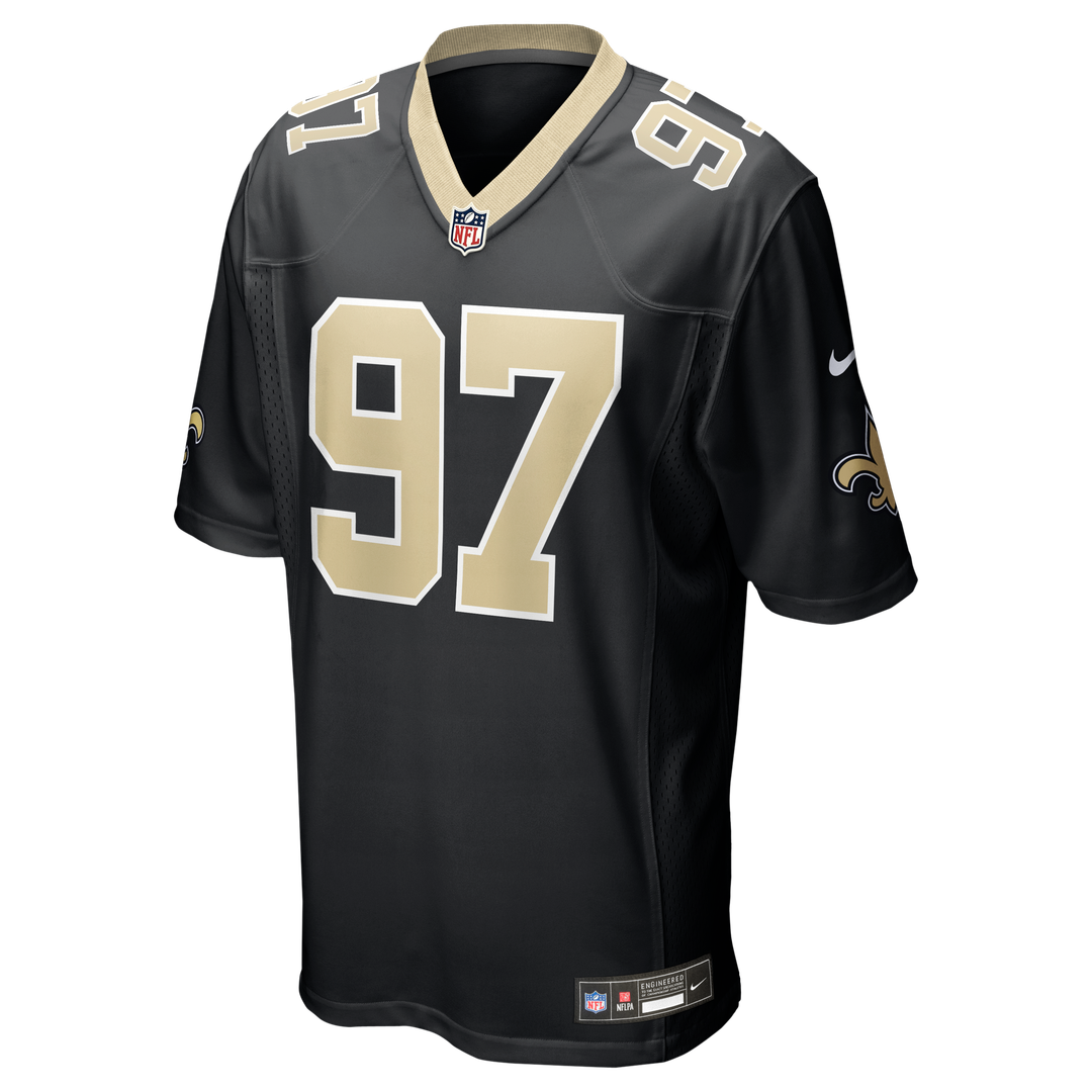 Men's Nike New Orleans Saints Khristian Boyd Black Game NFL Jersey