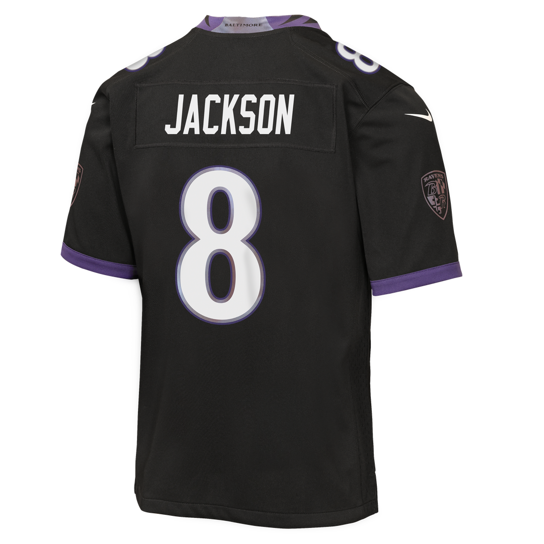 Youth Nike Baltimore Ravens Lamar Jackson White Game NFL Jersey