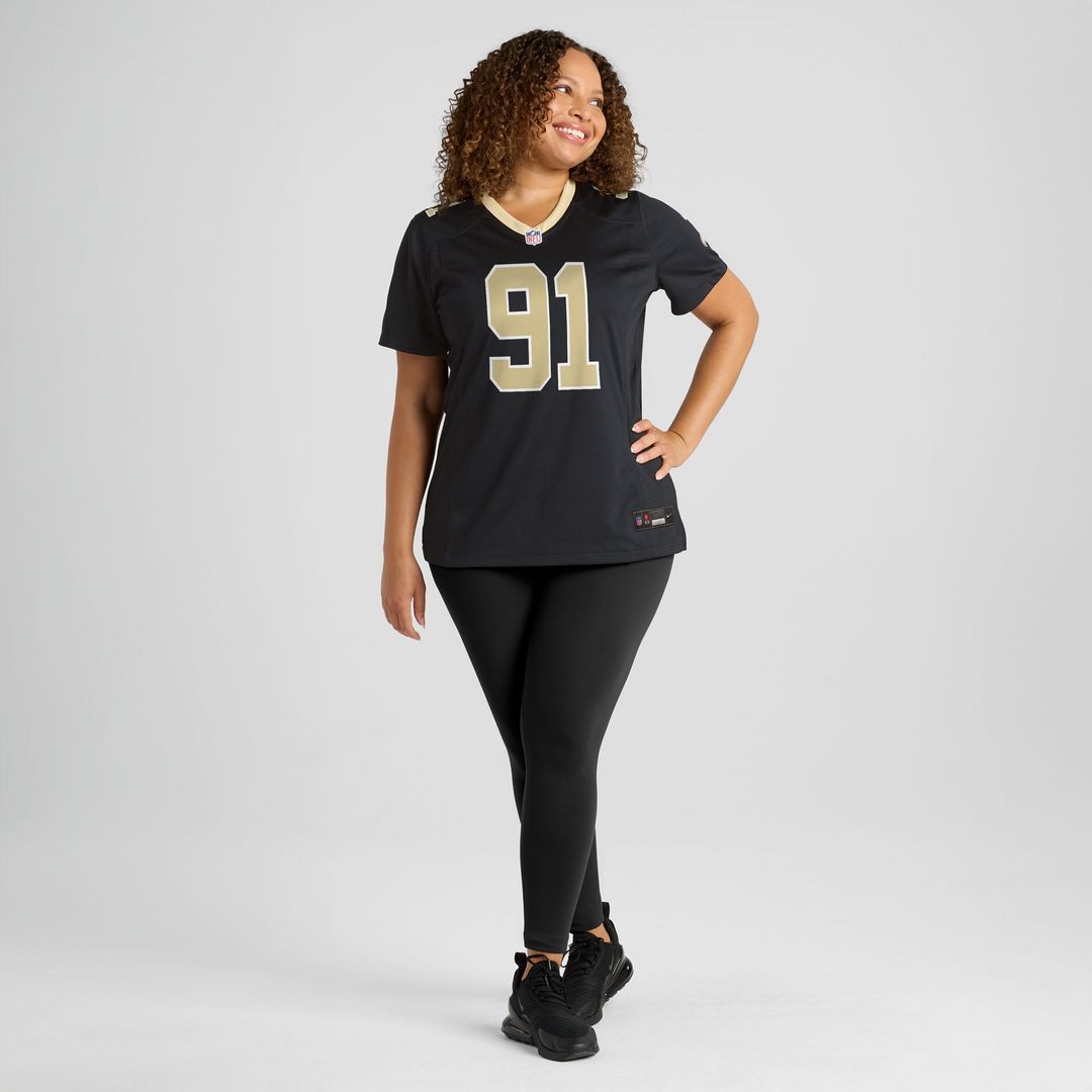 Women's Nike New Orleans Saints Vernon Broughton Black Team Game NFL Jersey
