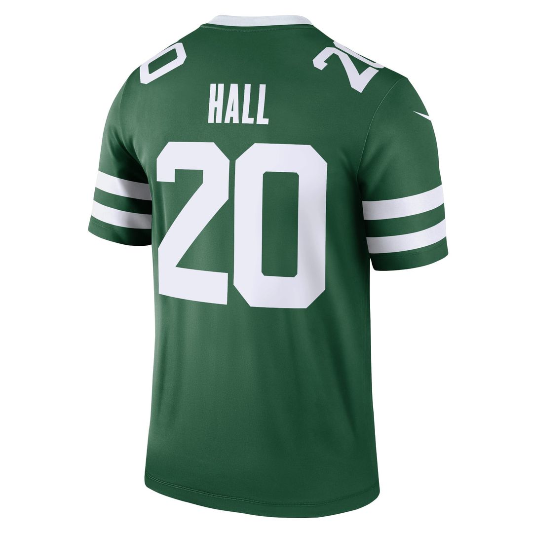 Men's Nike New York Jets Breece Hall Green Legend Player NFL Performance Top