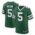 Men's Nike New York Jets Garrett Wilson Legacy Green Game NFL Jersey