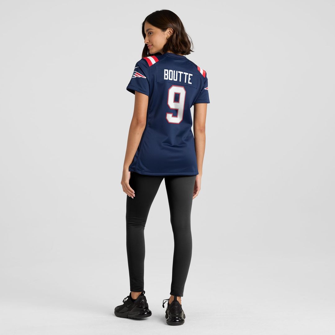 Women's Nike New England Patriots Kayshon Boutte Navy Game NFL Jersey
