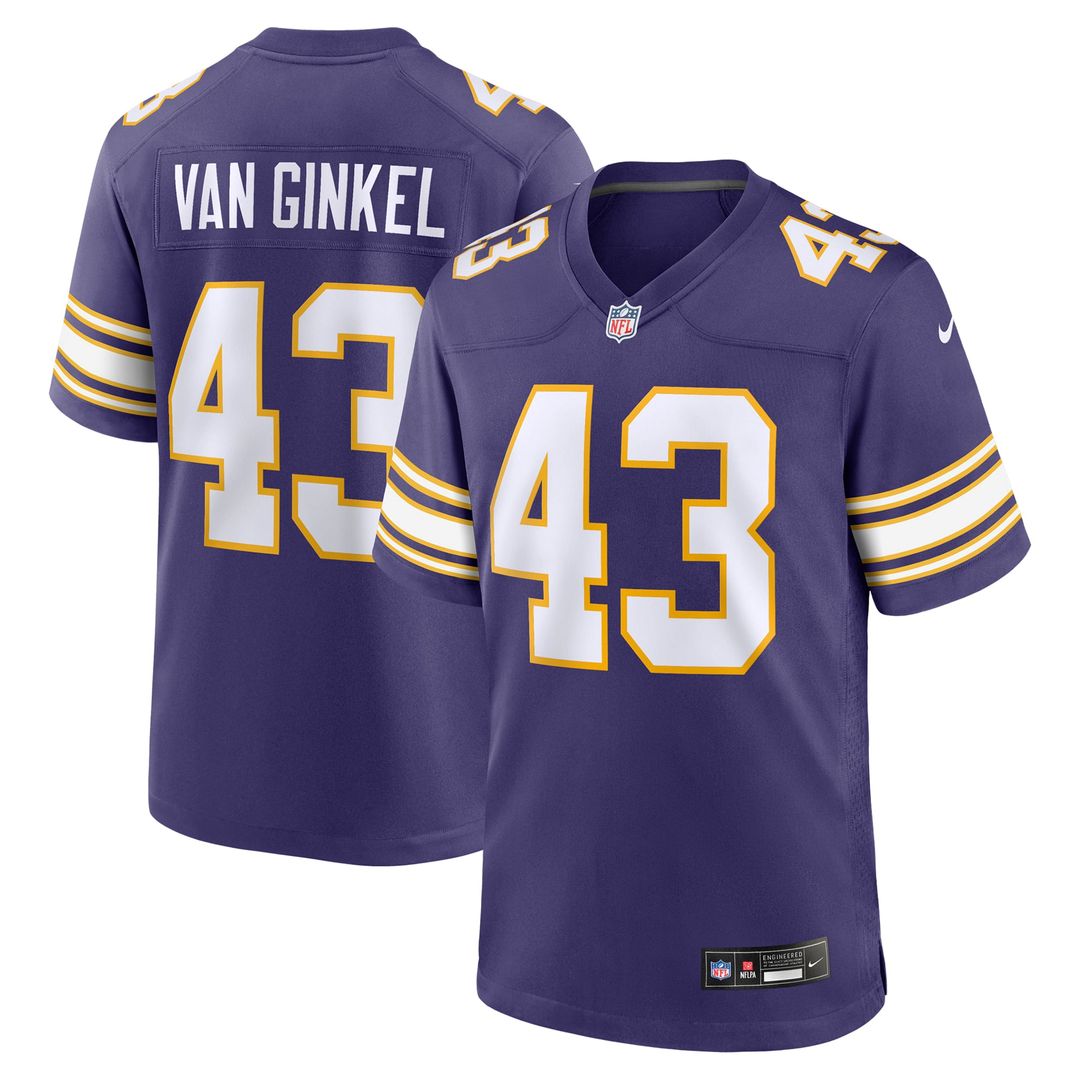 Men's Nike Minnesota Vikings Andrew Van Ginkel Purple Alternate Game NFL Jersey