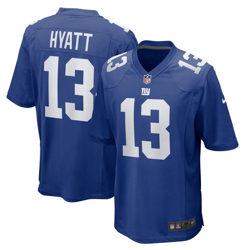Men's Nike New York Giants Jalin Hyatt Royal Team Game NFL Jersey