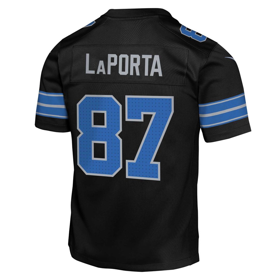 Youth Nike Detroit Lions Sam LaPorta Black Game NFL Jersey