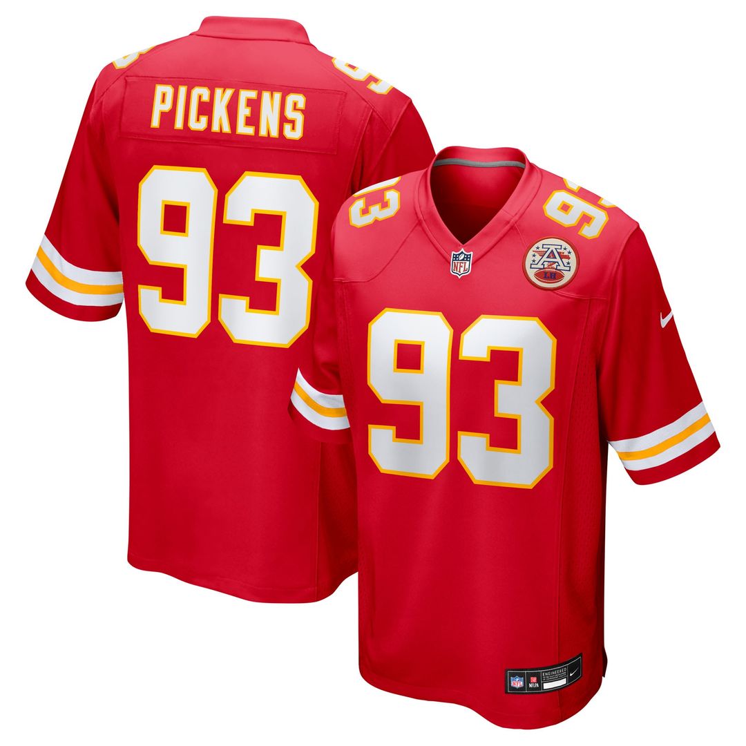 Men's Nike Kansas City Chiefs Zacch Pickens Red Team Game NFL Jersey