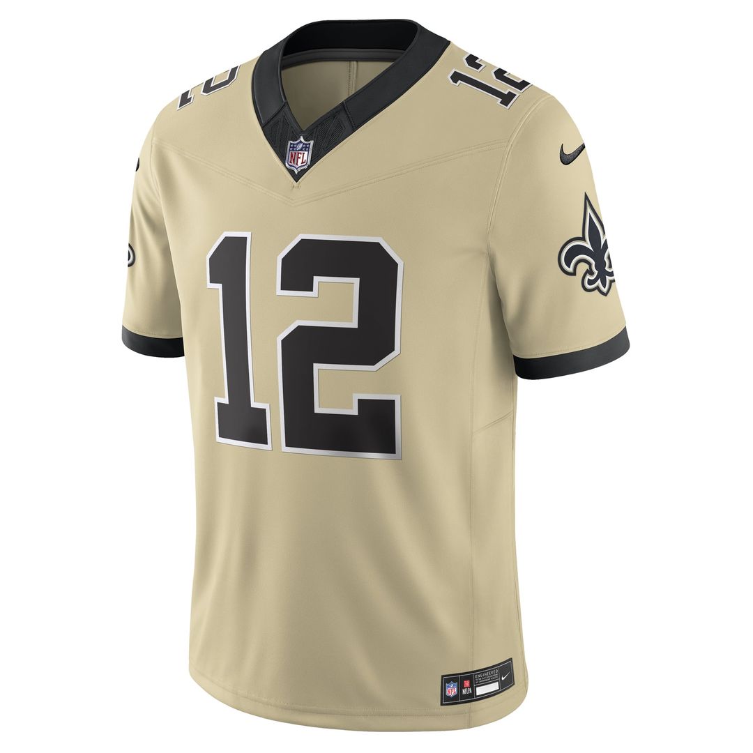 Men's Nike New Orleans Saints Chris Olave Gold Gameday Golds Alternate Vapor F.U.S.E. Limited NFL Jersey