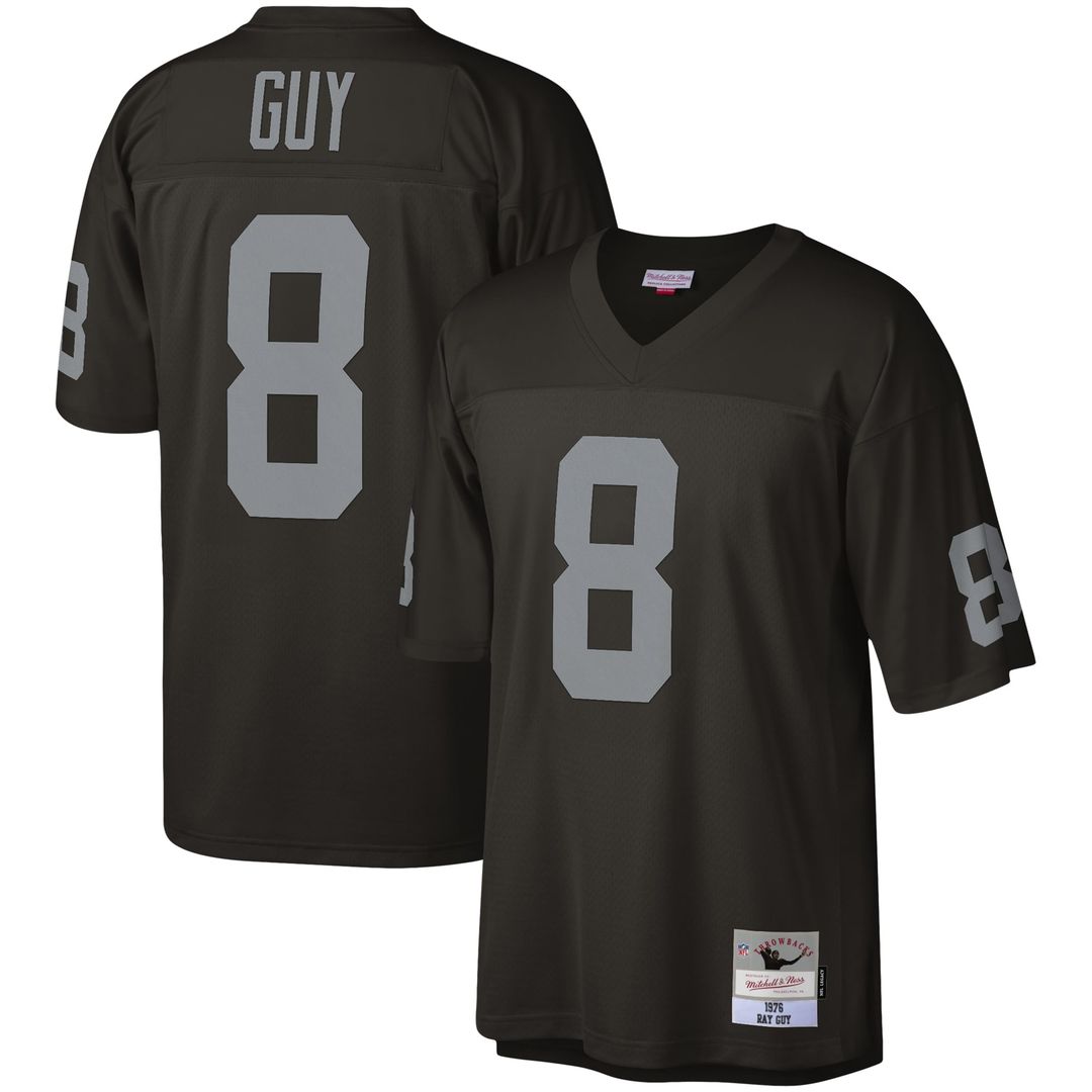 Men's Mitchell & Ness Las Vegas Raiders Ray Guy Black Legacy Replica NFL Jersey