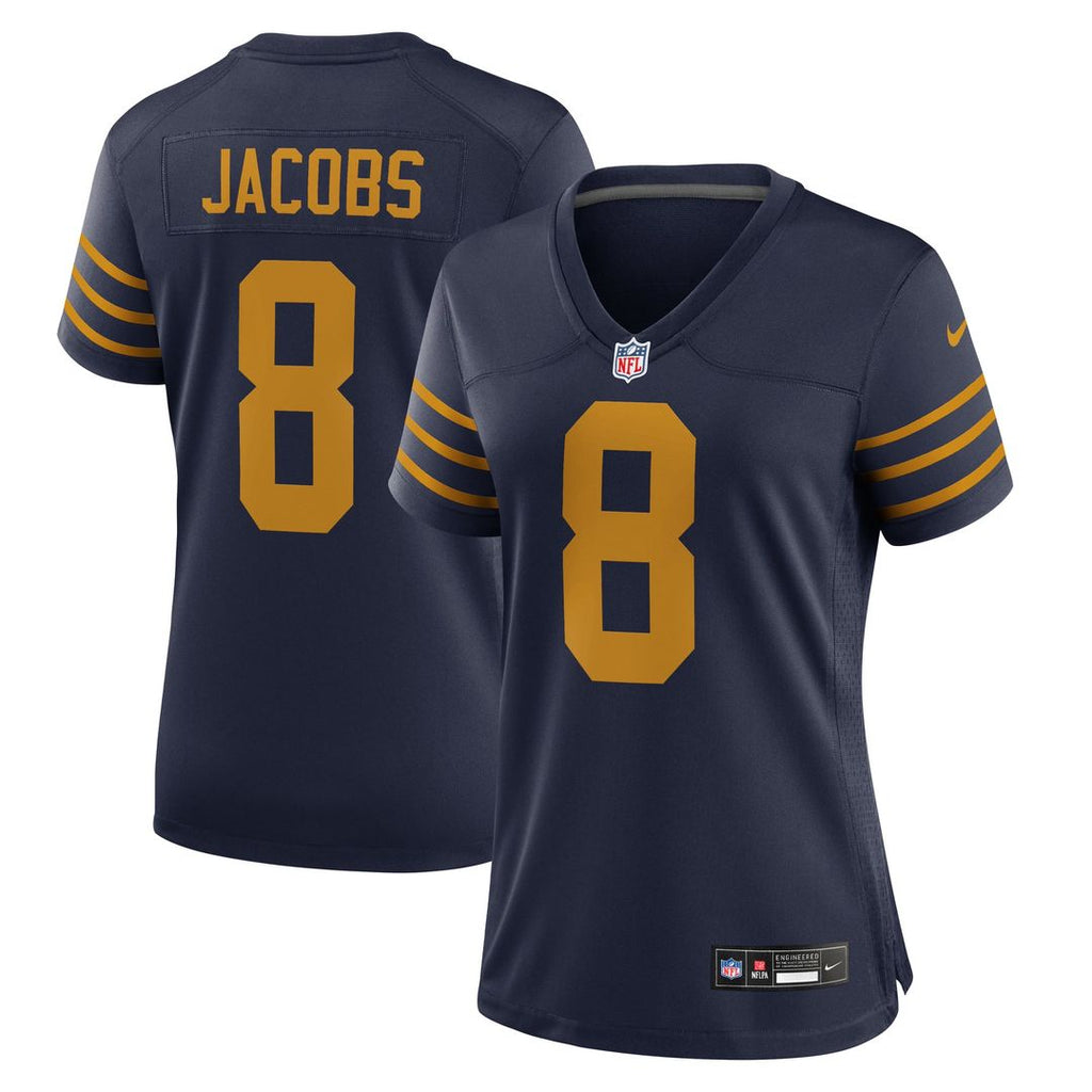 Women's Nike Green Bay Packers Josh Jacobs Navy The 1923 Classic Game NFL Jersey