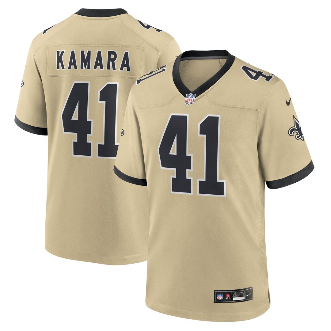 Men's Nike New Orleans Saints Alvin Kamara Black Game NFL Jersey