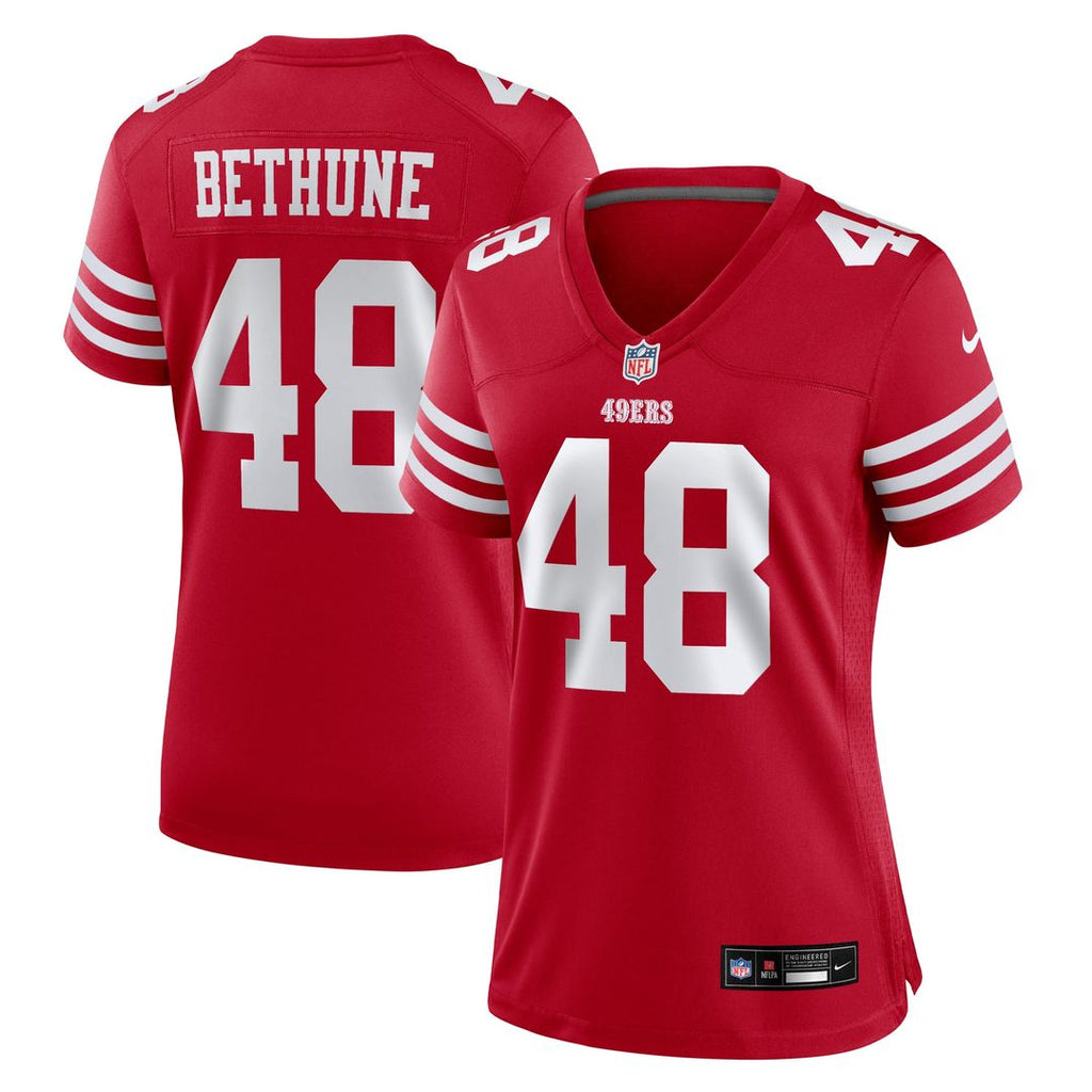 Women's Nike San Francisco 49ers Tatum Bethune Scarlet Team Game NFL Jersey