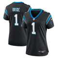 Women's Nike Carolina Panthers Number 1 Bride Black Game NFL Jersey