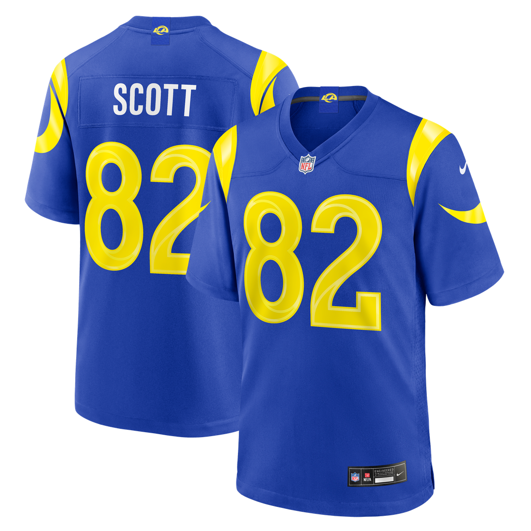 Men's Nike Los Angeles Rams Tyler Scott Royal Team Game NFL Jersey