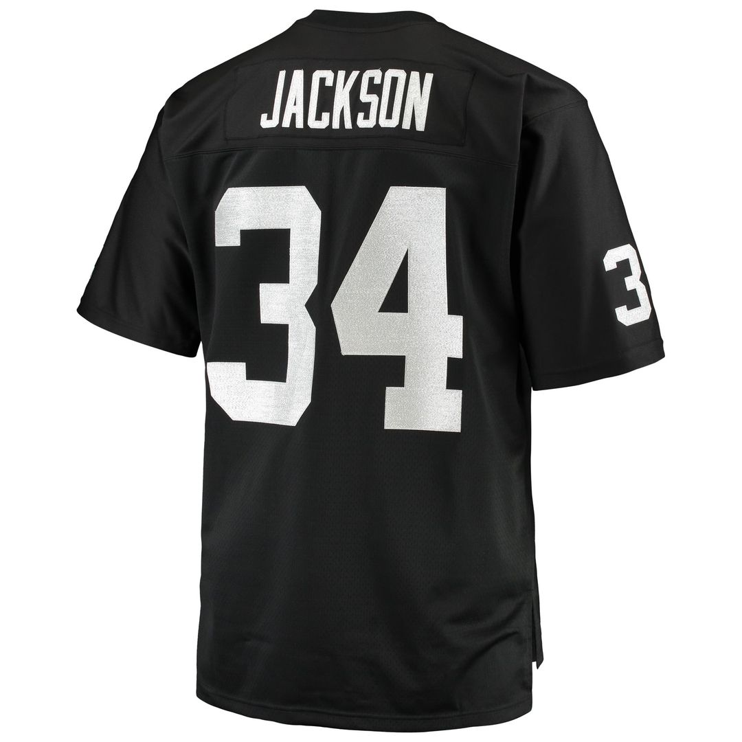 Men's Big & Tall Mitchell & Ness Las Vegas Raiders Bo Jackson White 1988 Retired Player Replica NFL Jersey