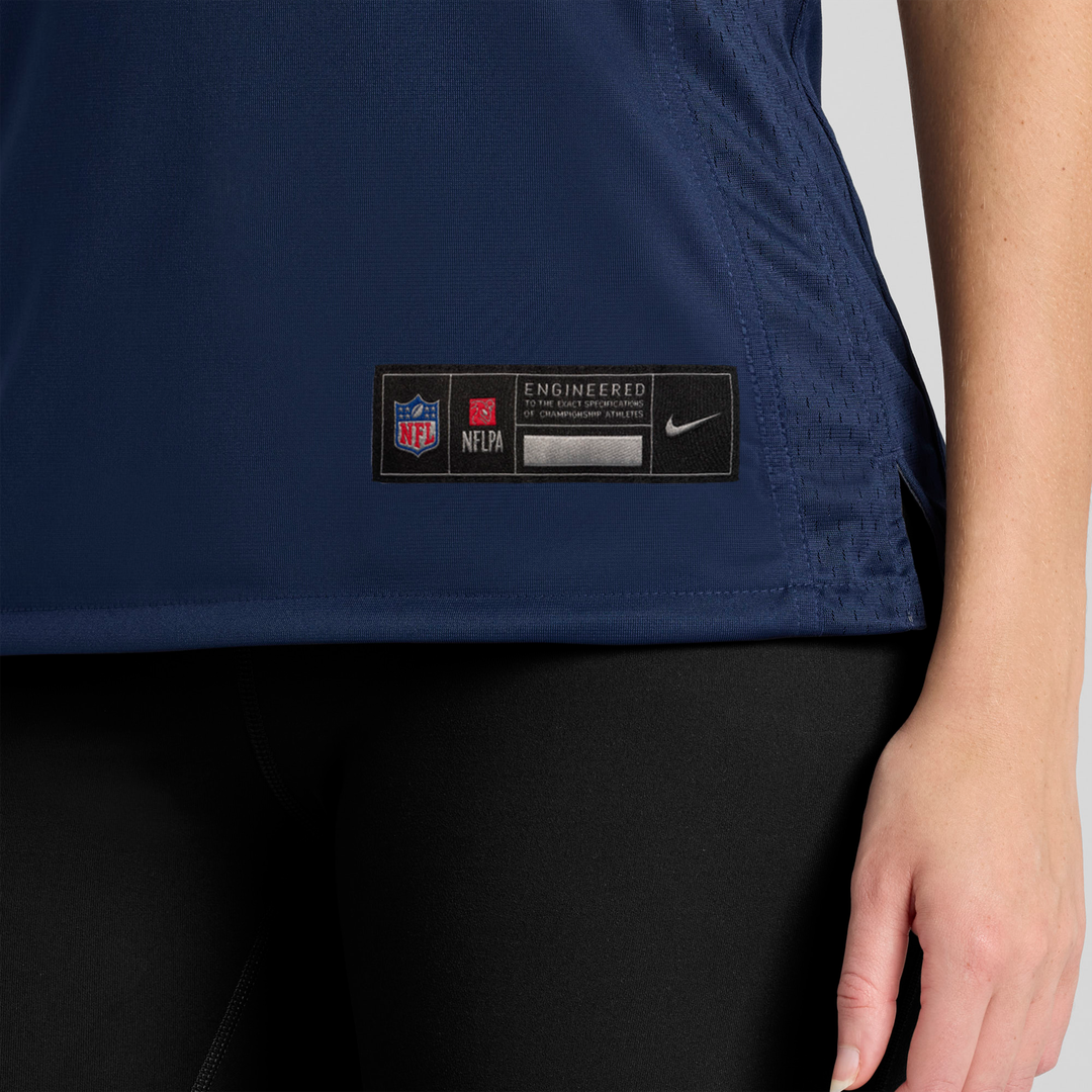 Women's Nike New England Patriots Romeo Doubs Navy Game NFL Jersey