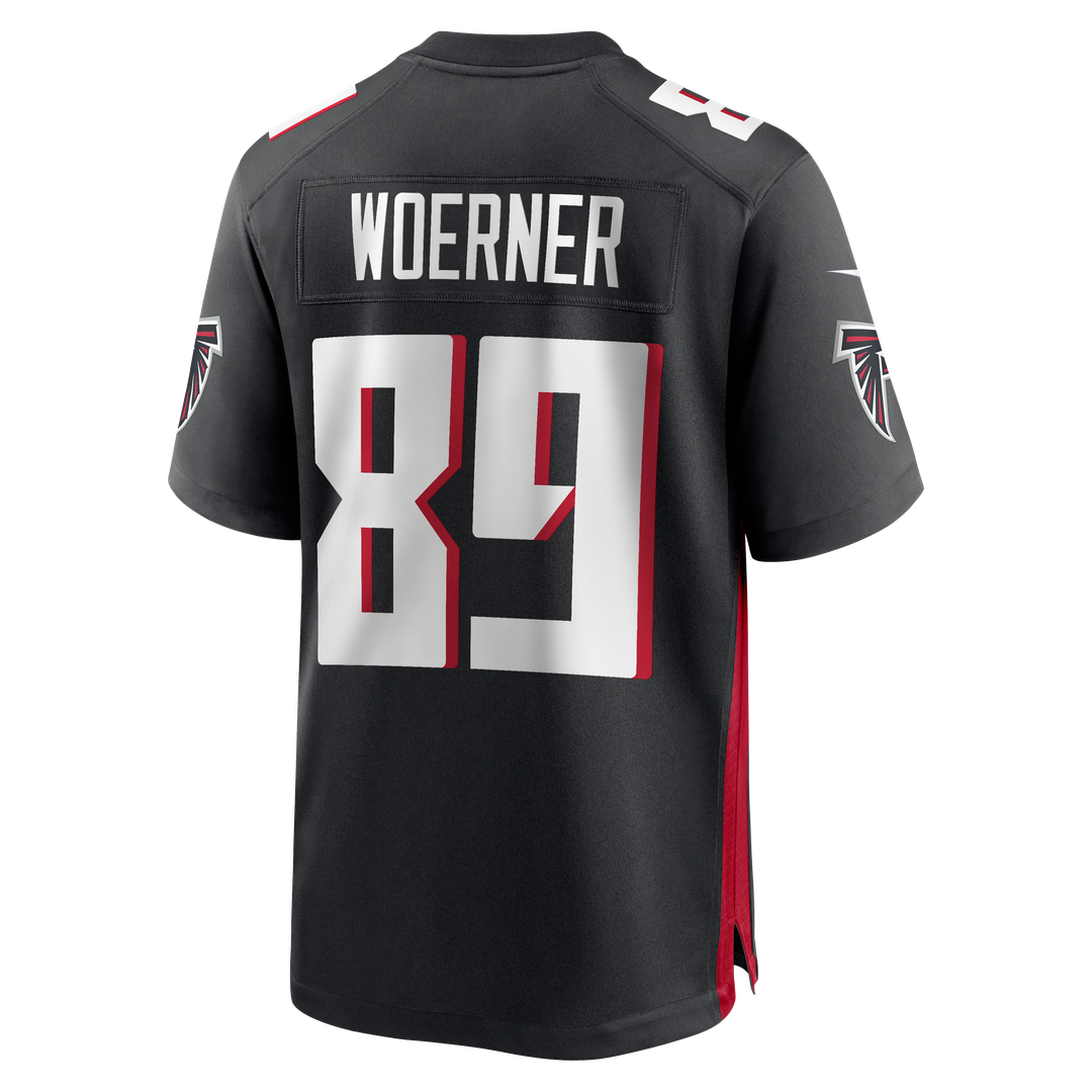 Men's Nike Atlanta Falcons Charlie Woerner Black Game NFL Jersey