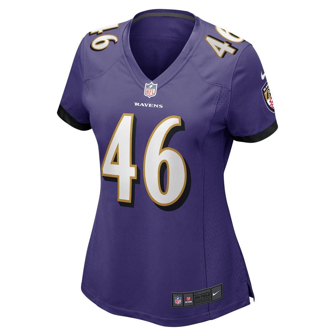 Women's Nike Baltimore Ravens Nick Moore Purple Game Player NFL Jersey