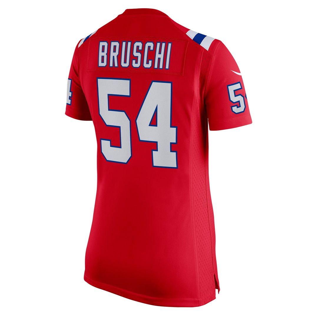 Women's Nike New England Patriots Tedy Bruschi Red Retired Game NFL Jersey