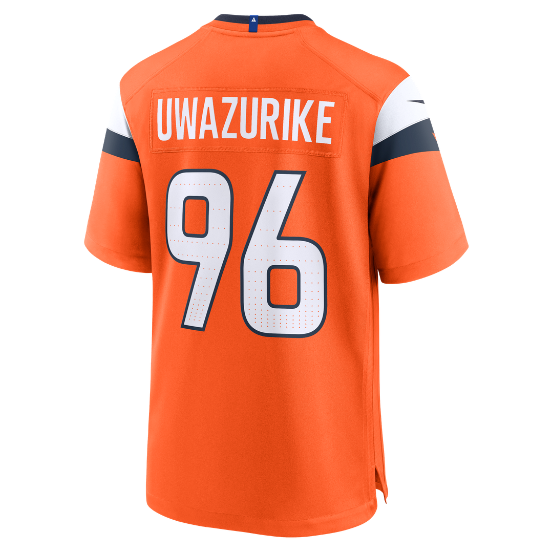 Men's Nike Denver Broncos Eyioma Uwazurike Orange Team Game NFL Jersey