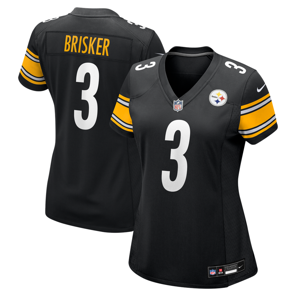 Women's Nike Pittsburgh Steelers Jaquan Brisker Black Team Game NFL Jersey